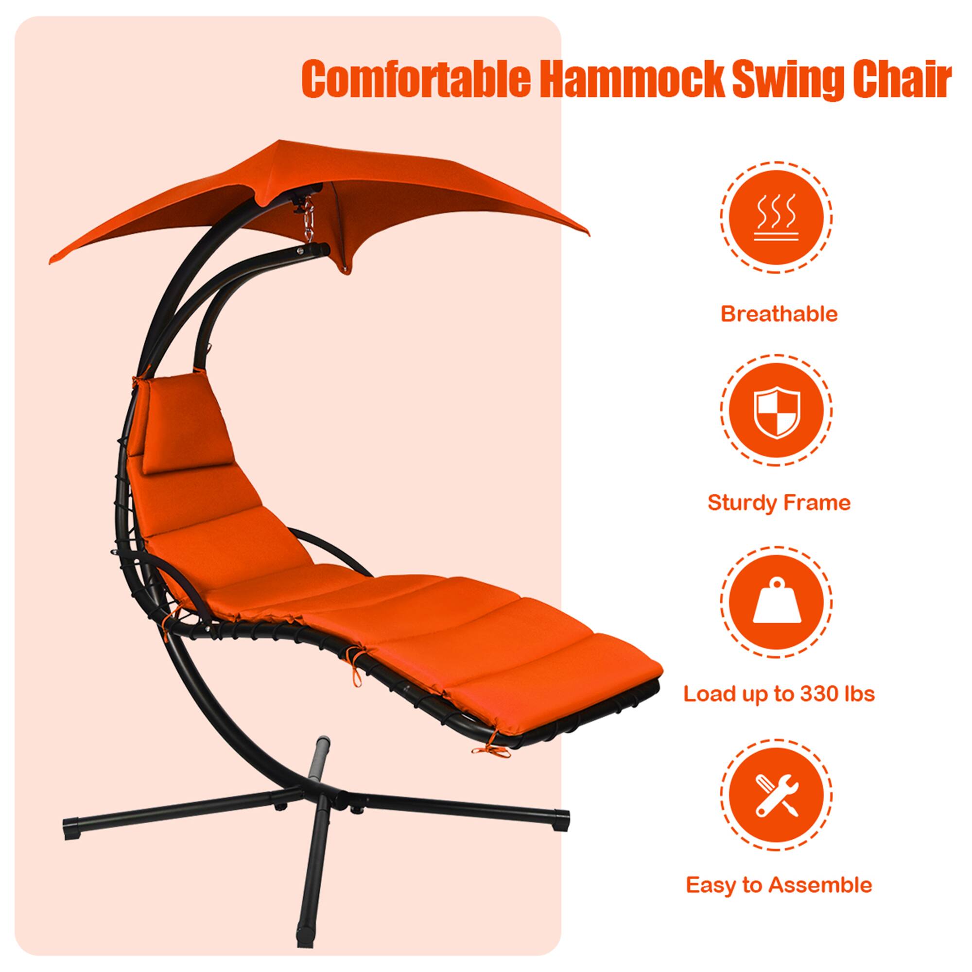 Comfortable Hammock Swing Chair
Breathable
Sturdy Frame
Load up to 330 lbs
Easy to Assemble