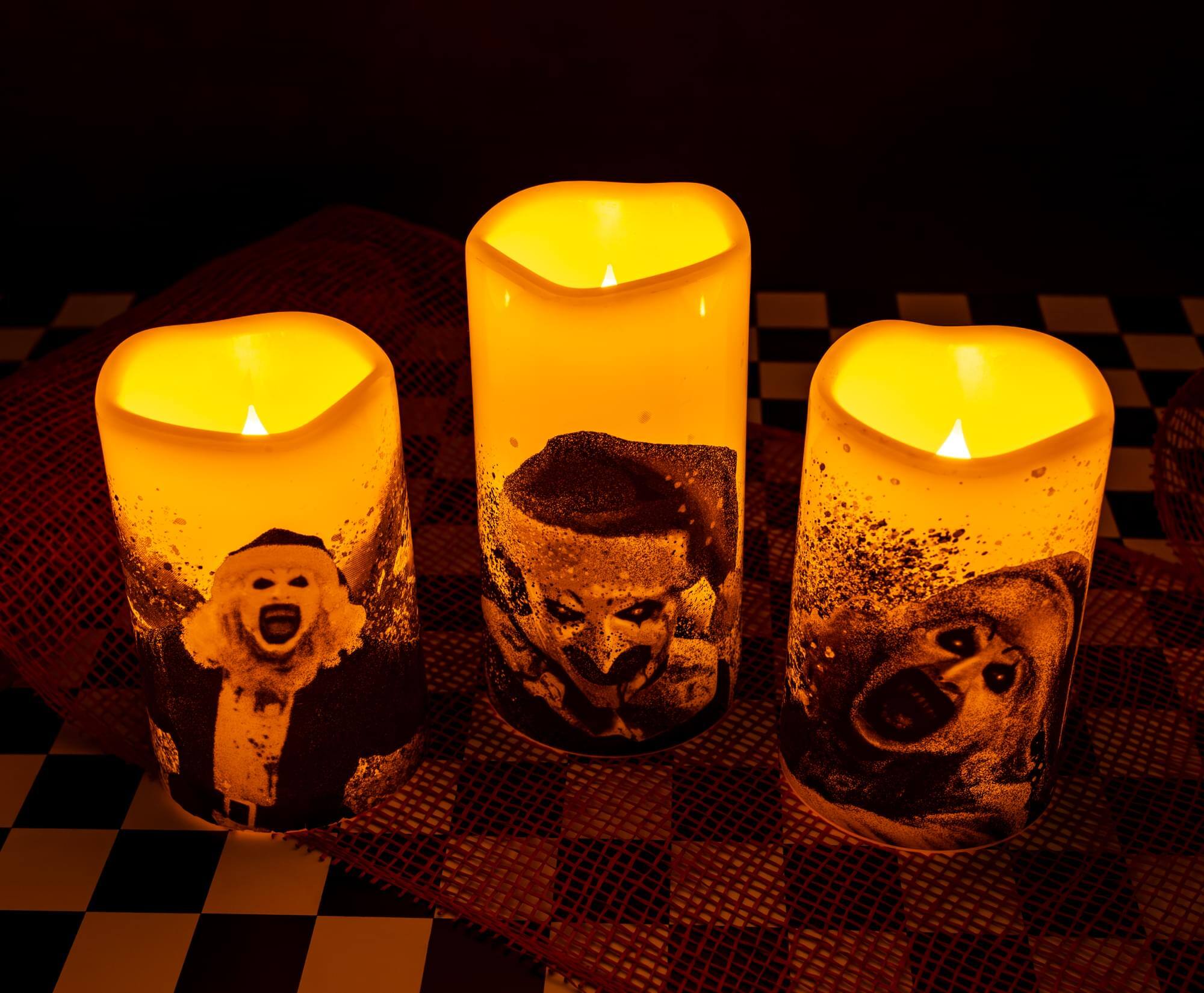 Alt View 5. Surreal Entertainment - Terrifier 3-Piece LED Flameless Candle Set With Remote Control - Multi-Colored.