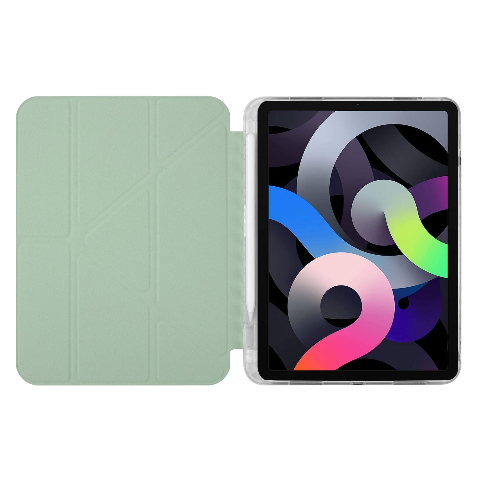 Alt View 5. Dteck - for Apple iPad (A16) 11" 2025 & iPad 10th Gen 2022 Y-Fold Tablet Case,Shockproof Cover with Wallet Pockets & Pen Holder - Green.