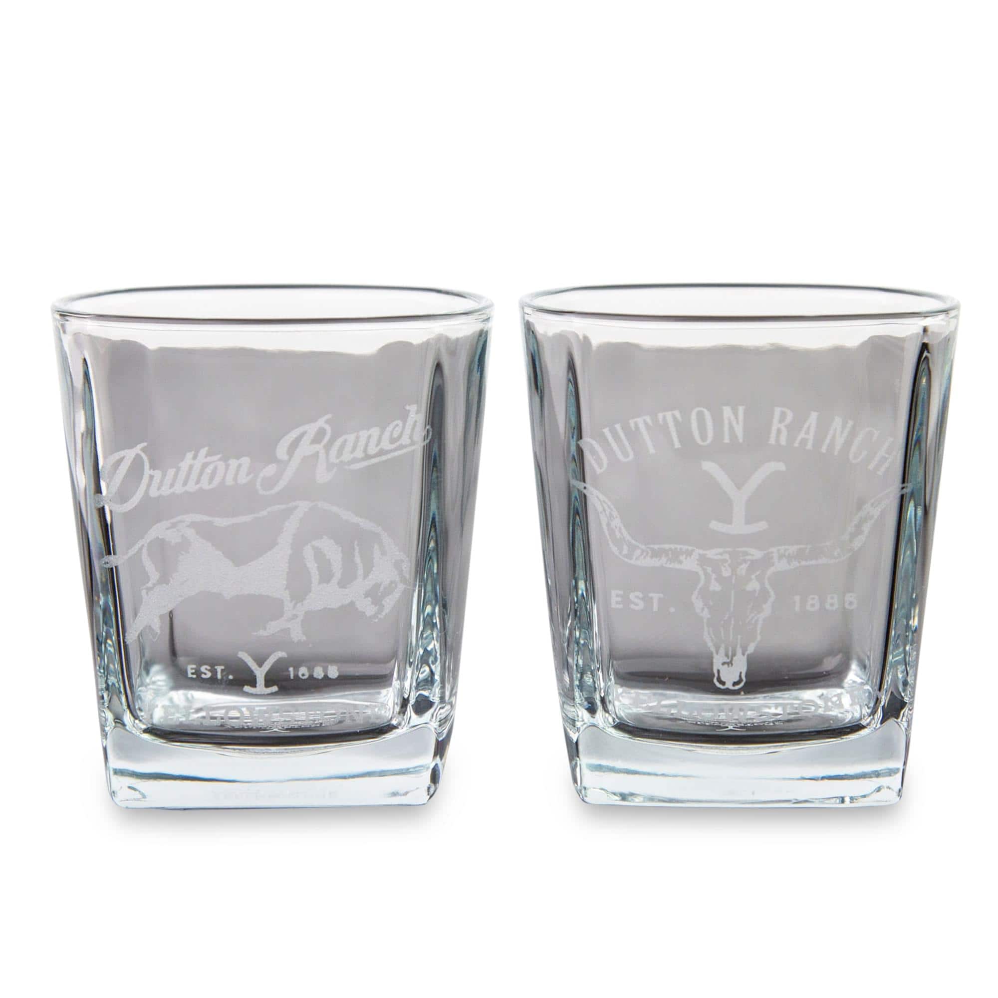 Silver Buffalo - Yellowstone Dutton Ranch 9-Ounce Mini Rocks Glasses | Set of 2 - Clear price history on PriceWatchPro