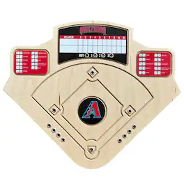 Across the Board - Arizona Diamondbacks Handcrafted Wood Baseball Game - Multicolor