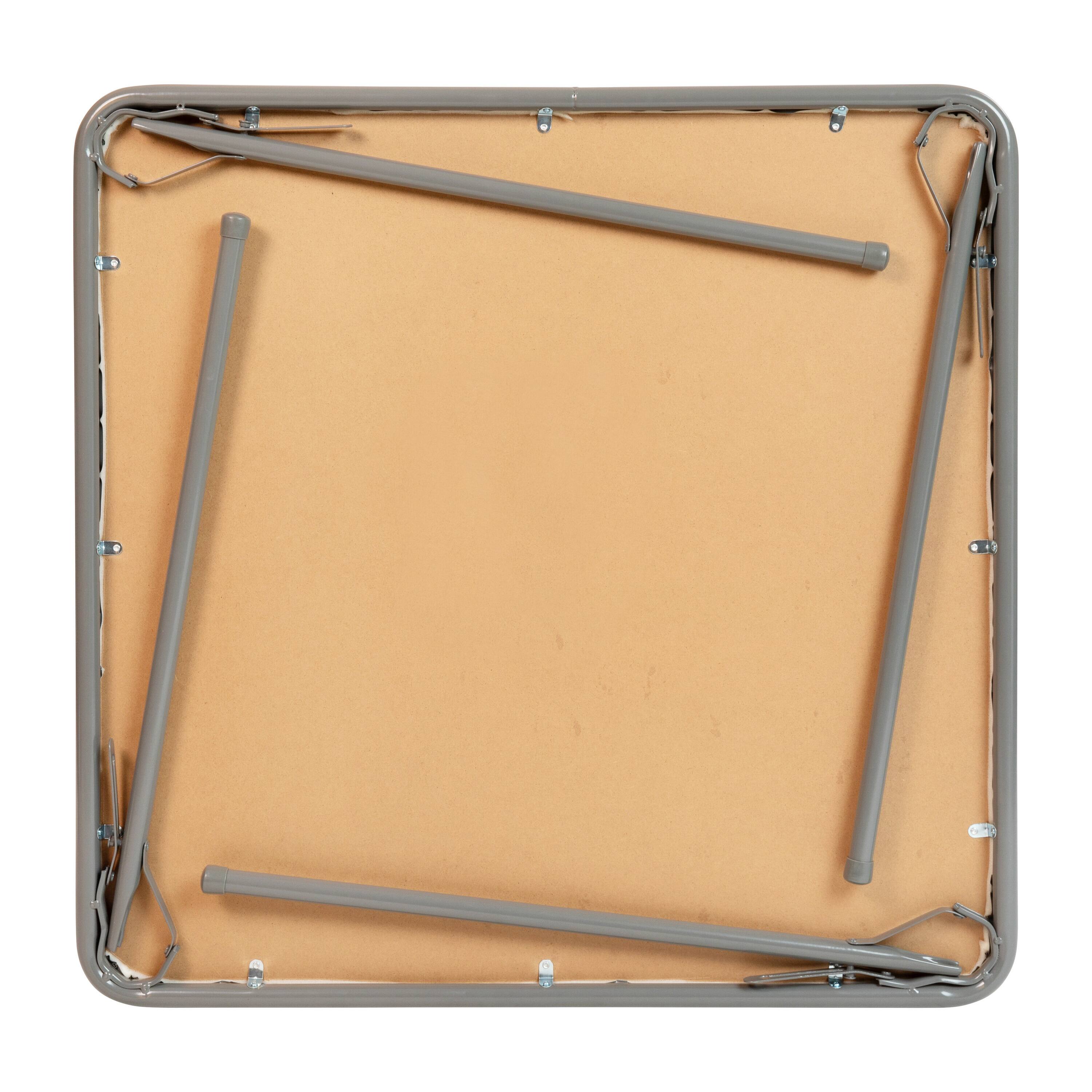 Alt View 8. Emma + Oliver - Foldable Card Table with Vinyl Table Top - Game Table - Portable Table - Gray.