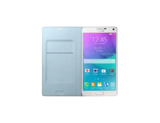 Front. Samsung - Samsung Galaxy Note 4 Flip Wallet Cover I Color Mint Green - Mint Green.