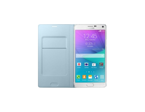Front. Samsung - Samsung Galaxy Note 4 Flip Wallet Cover I Color Mint Green - Mint Green.