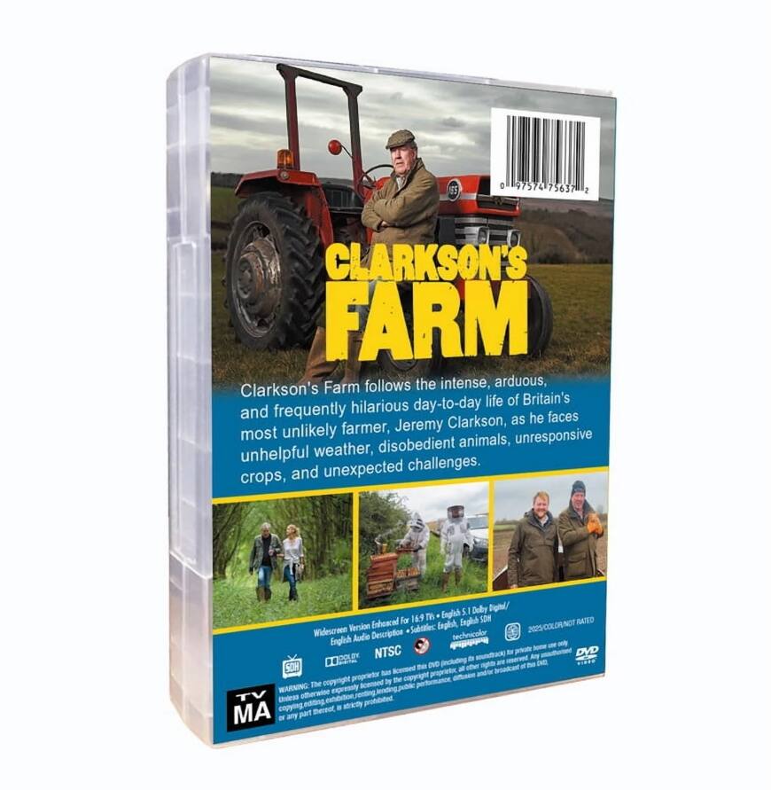 Angle. Clarkson's Farm Complete Series Seasons 1-4 (DVD).