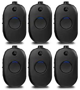 Motorola Solutions - Motorola CLP1010e UHF 1 Channel 1 Watt Two-Way Radio 6-Pack - Black