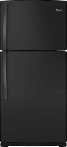 Front Standard. Whirlpool - 18.9 Cu. Ft. Top-Freezer Refrigerator - Black.