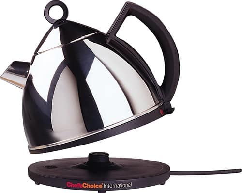 Angle Standard. Chef's Choice - 1.3-Quart Cordless Electric Teakettle - Stainless-Steel.