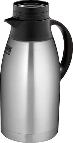 Front. Zojirushi - 64-Oz. Vacuum Carafe - Black/Stainless-Steel.