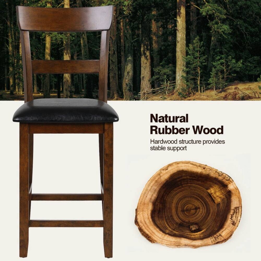 Natural Rubber Wood  
Hardwood structure provides stable support