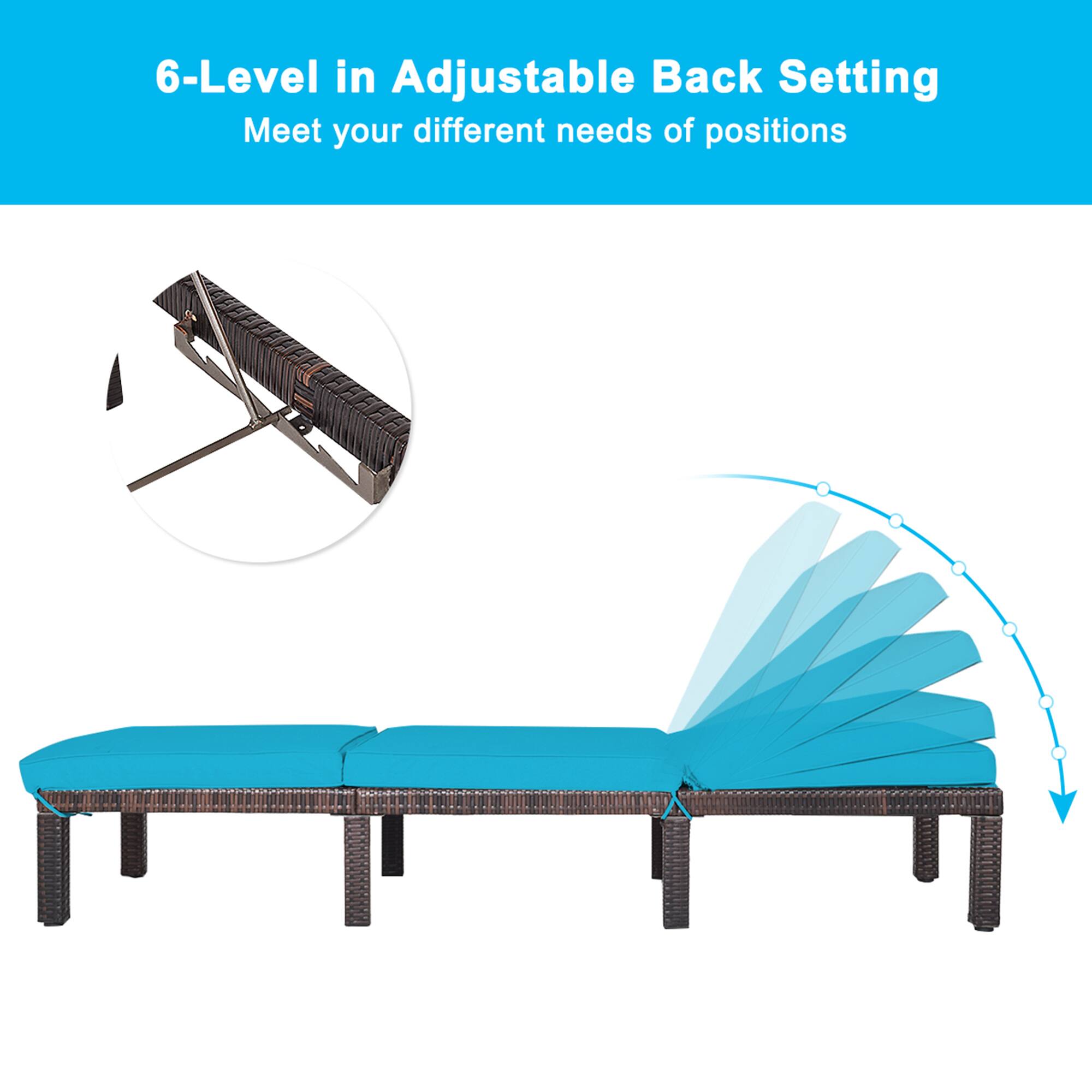 6-Level in Adjustable Back Setting
Meet your different needs of positions
