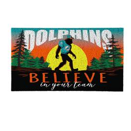 Evergreen Enterprises - Miami Dolphins 28" x 16" Bigfoot Believe in Your Team Turf Door Mat - Multicolor