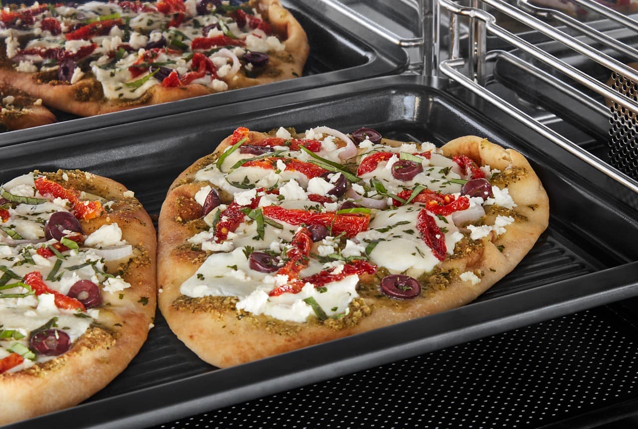 Alt View 18. KitchenAid - 1.1 Cu. Ft. Convection Flush Built-In Over-the-Range Smart Microwave with Sensor Cooking and Air Fry Mode - Stainless Steel.