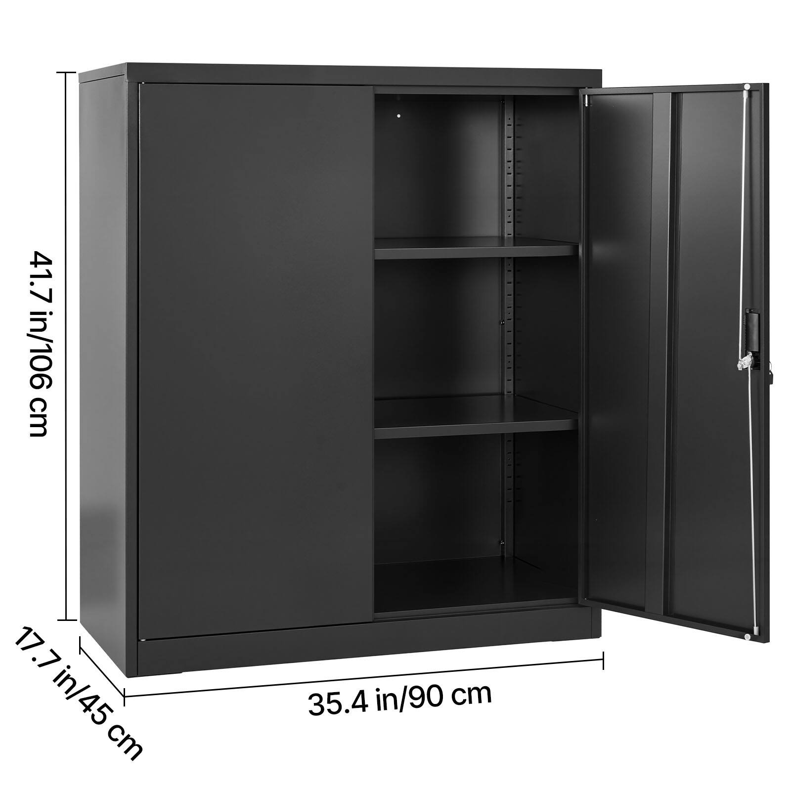 41.7 in/106 cm  
17.7 in/45 cm  
35.4 in/90 cm