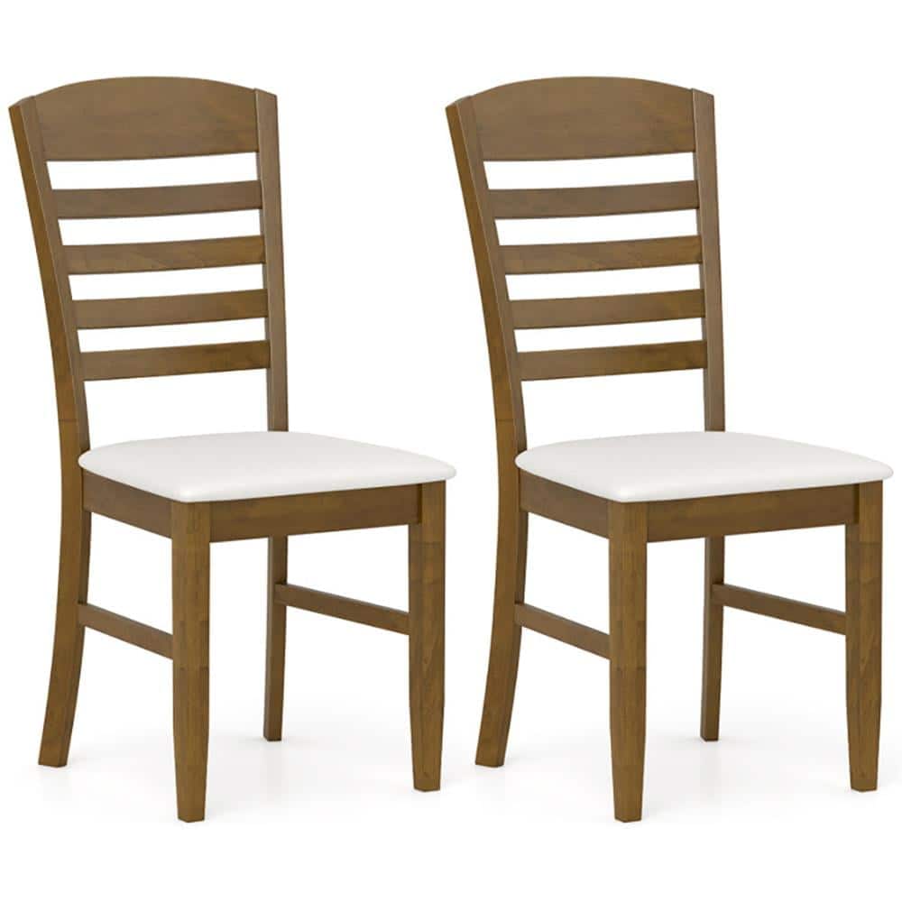 Kadyn - Dining Room Chairs, Kitchen Chairs,Dining Chairs Set of 2 with Rubber Wood Frame and Padded Seat-Walnut - Brown