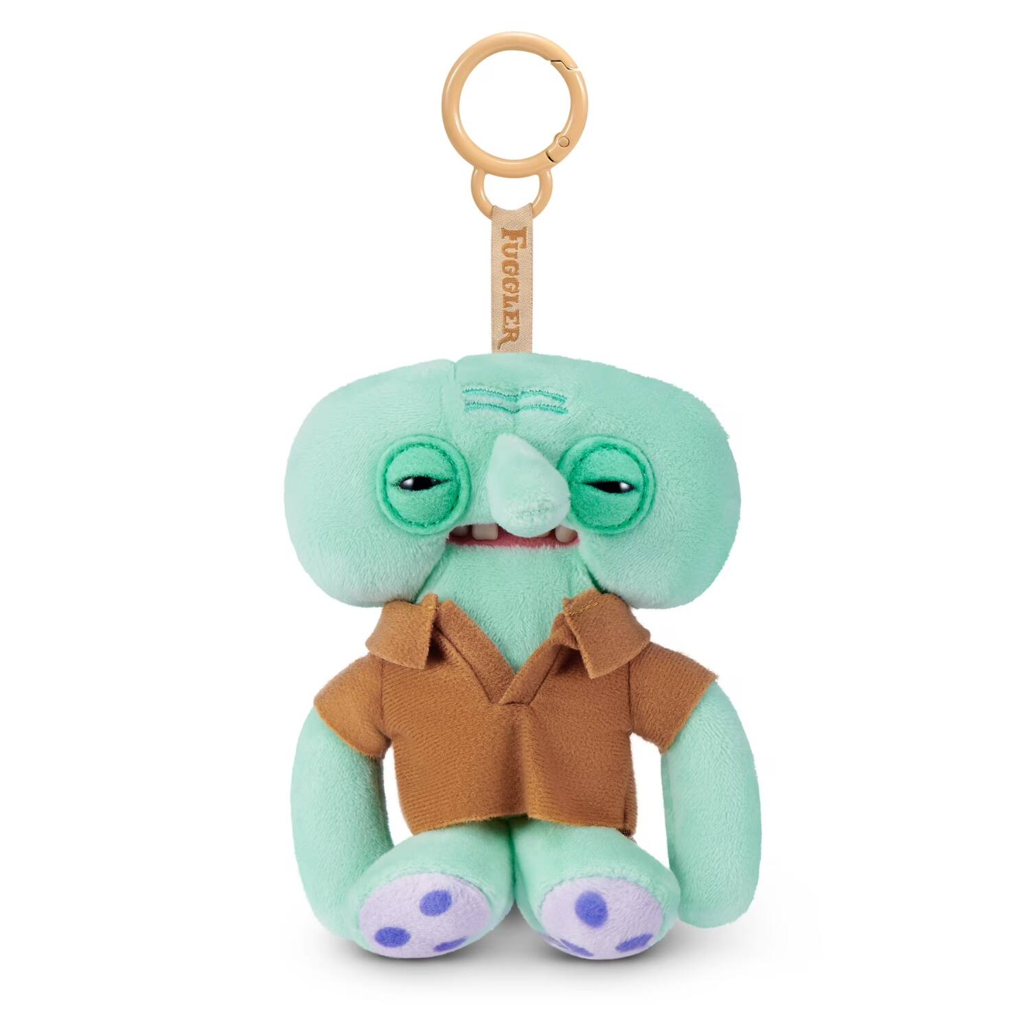 Front. ZURU - ZURU Fugglers Spongebob 5'' Plush Keychain (Squidward) - Blue.