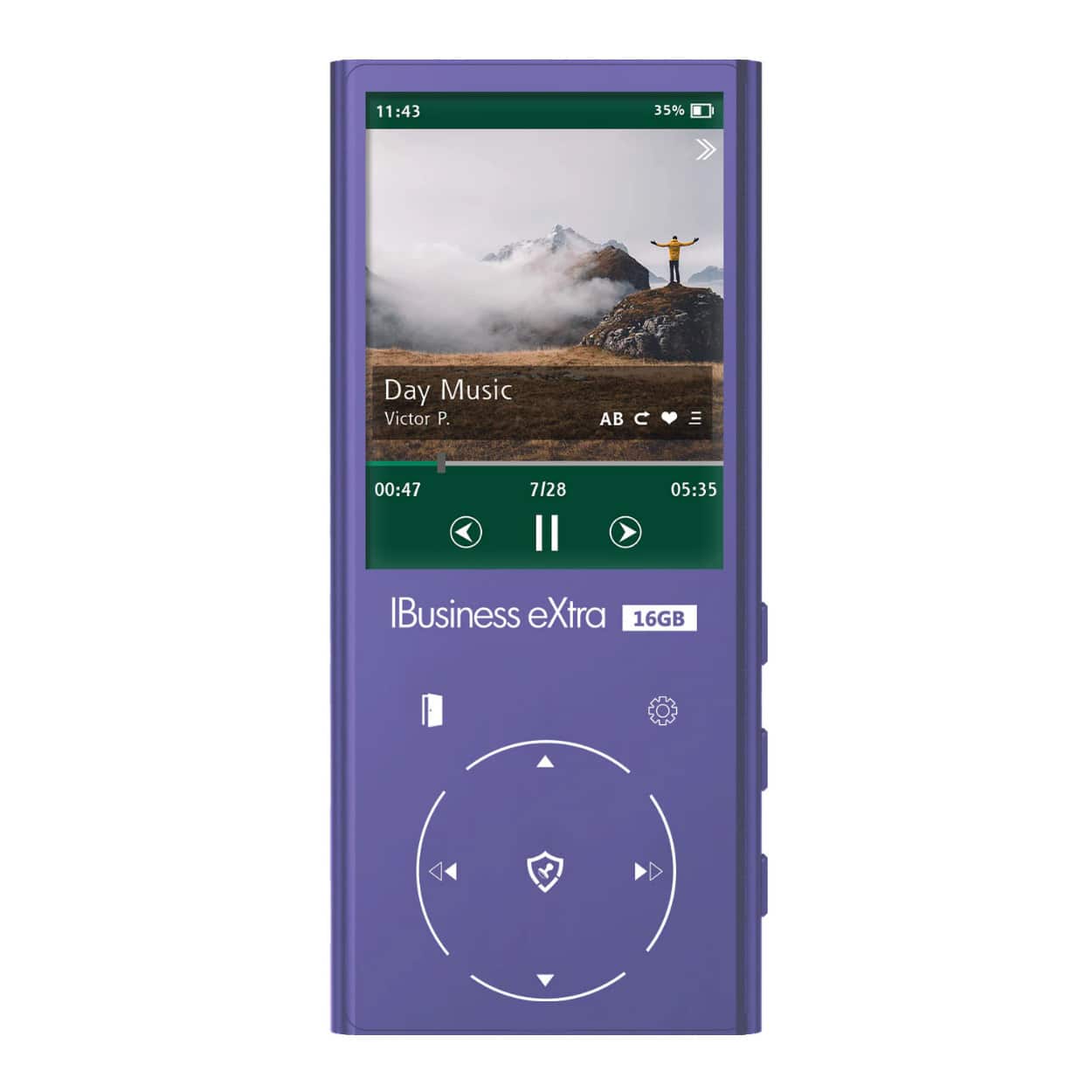 Samvix - iBusiness eXtra 16GB Kosher MP3 Player with Dual Micro SD Slots (Purple)