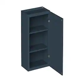 Boyel Living - 21-in W x 30-in H x 12-in D Shaker RTA Kitchen Wall Cabinet with Soft-Close - Charcoal Blue
