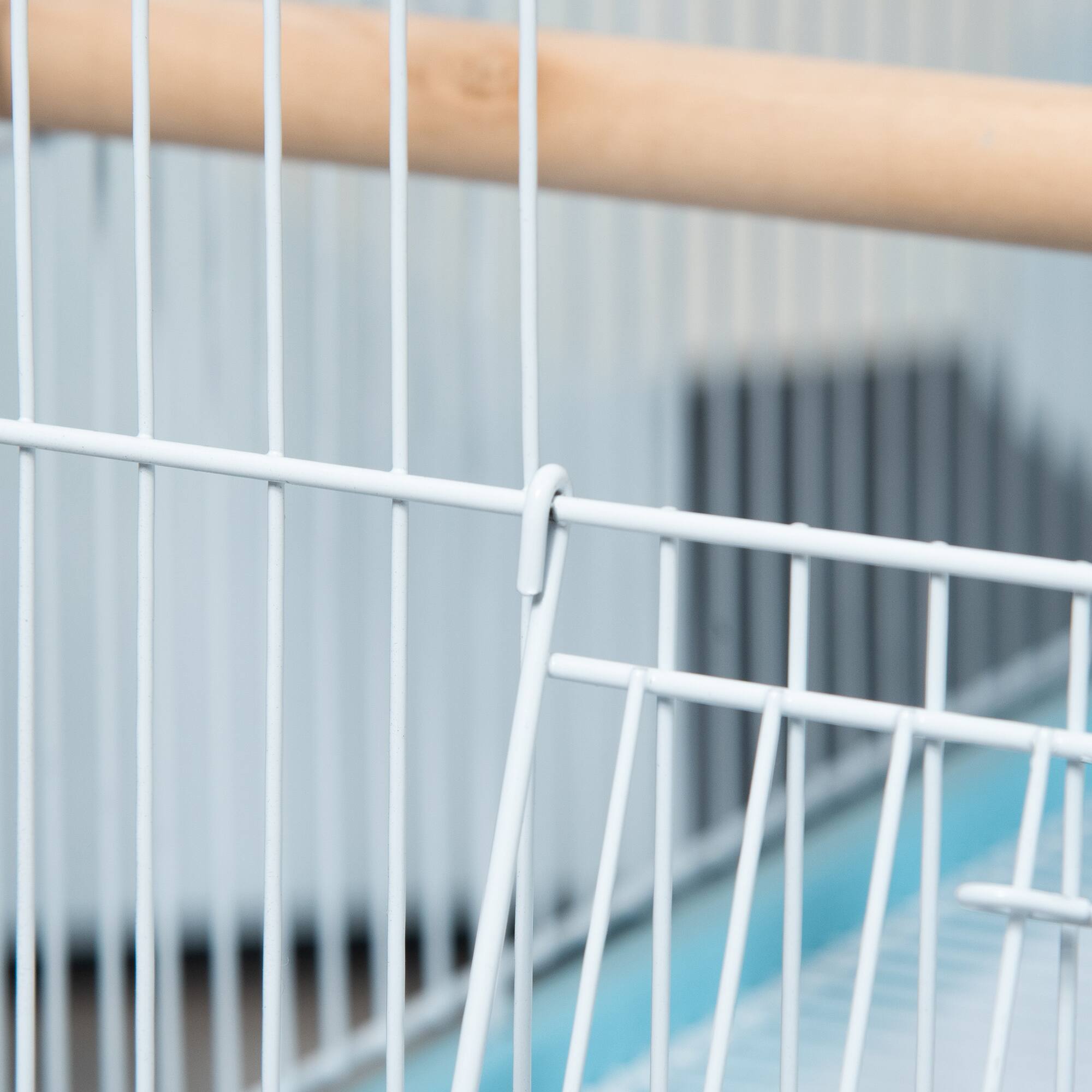 Alt View 5. Pawhut - Large Bird Cage with 1.7 ft. Width for Wingspan, Bird Aviary Indoor with Multi-Door Design, Fit for Canary, Conure.