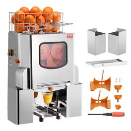 VEVOR - Commercial Orange Juicer Machine, 120W Automatic Juice Extractor, Stainless Steel Orange Squeezer 20 Oranges/Minute - Orange + stainless steel