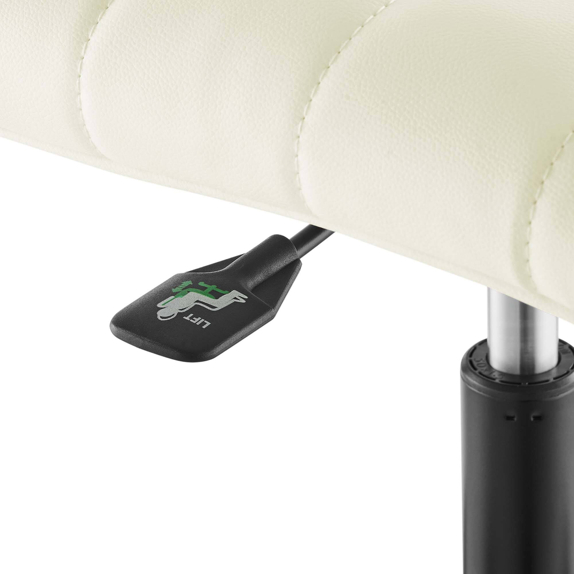 Alt View 5. Modway - Ripple Armless Vegan Leather Office Chair by Modway - Black White.