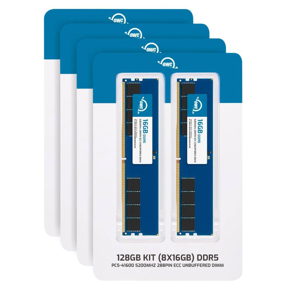 OWC OWC OWC OWC OWC  
16GB DDR5 UNBUFFERED DIMM  
128GB KIT (8X16GB) DDR5 PC5-41600 5200MHZ 288PIN ECC UNBUFFERED DIMM