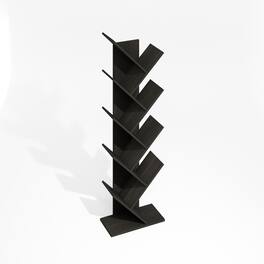 Furinno - Tree Bookshelf 9-Tier Floor Standing Tree Bookcase - Black Espresso