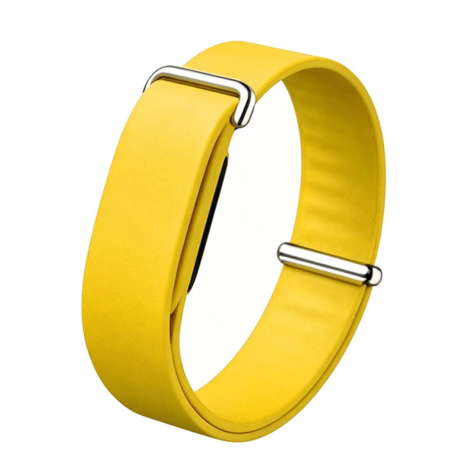 Dteck - Silicone Band for Google Fitbit Air, Adjustable Skin-Friendly Rubber Sport Replacement Wristband - Yellow