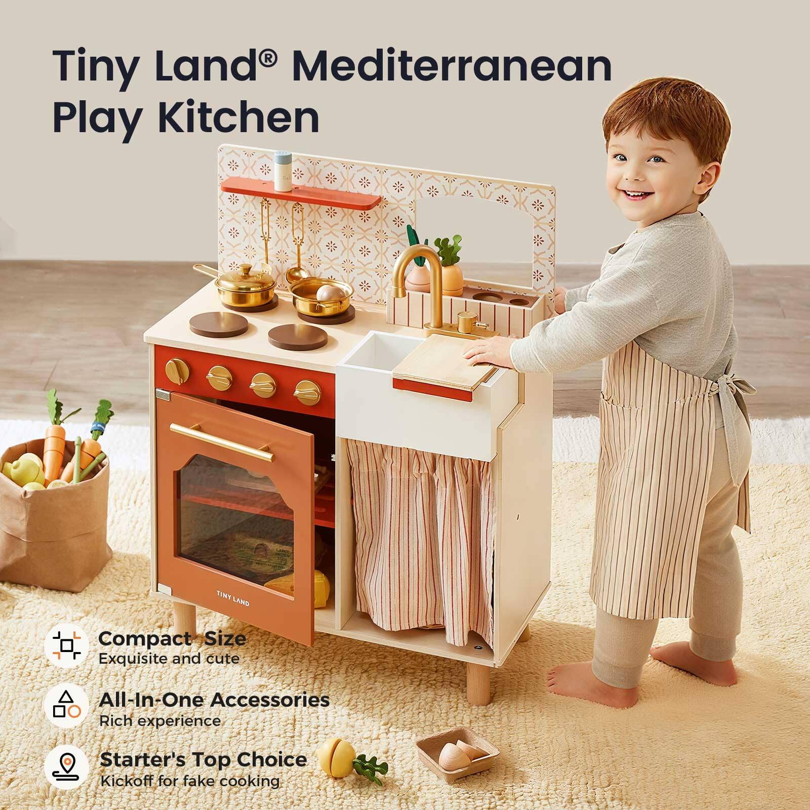 Tiny Land® Mediterranean Play Kitchen

TINY LAND

Compact Size
Exquisite and cute

All-In-One Accessories
Rich experience

Starter's Top Choice
Kickoff for fake cooking