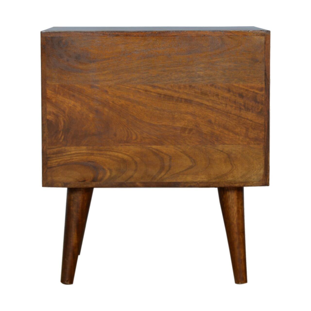 Alt View 5. Artisan Furniture - Artisan Furniture Solid Wood Chestnut Prism Nightstand, 1 Drawer, Dark Brown - Chestnut.