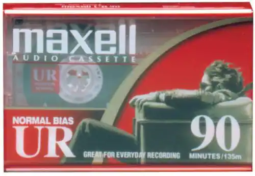 Maxell - 108510 UR-90 Single Normal Bias Audio Cassette 90 Minute With Case 1 Pack - AUDIO CASSETTE - Multicolor