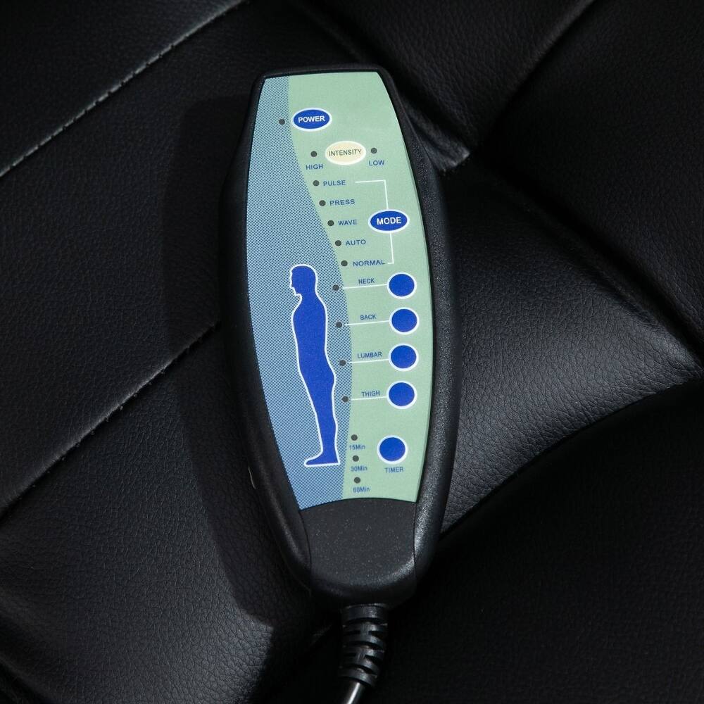 POWER INTENSITY LOW HIGH PULSE PRESS WAVE MODE AUTO NORMAL NECK SACK LUMBAR THIGH SMn 30Min TIMER CMin