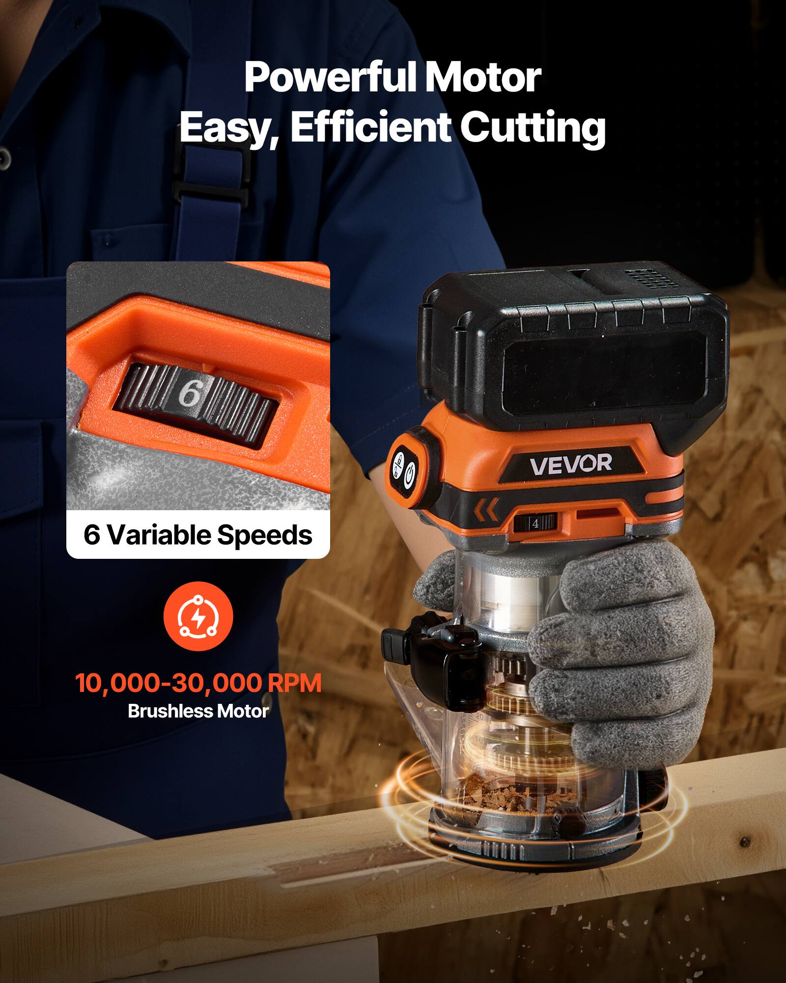 Powerful Motor
Easy, Efficient Cutting

6 Variable Speeds

10,000-30,000 RPM Brushless Motor