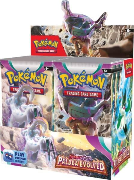 Pokémon Trading Card Game  
6+  

Scarlet & Violet  
Paldea Evolved  

Play Pokémon TCG Live!