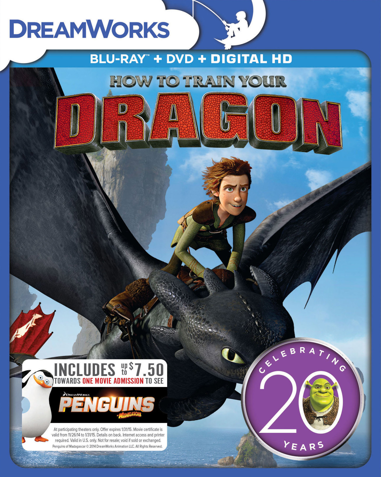 Blu-ray + DVD Movie Lot Animated Family Kids Rio Home How to train your  Dragon