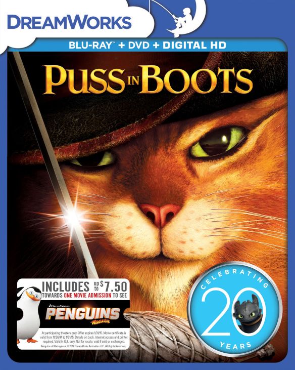  Puss in Boots [Includes Digital Copy] [Blu-ray/DVD] [Movie Money] [2011]