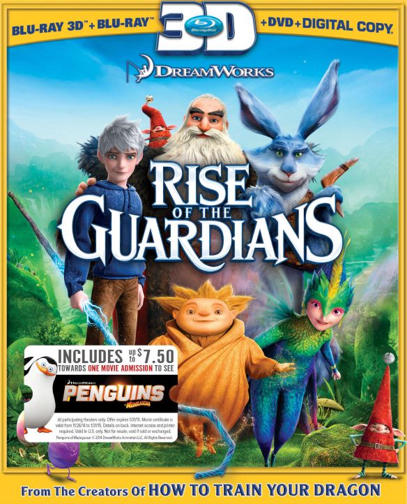  Rise of the Guardians [Includes Digital Copy] [3D] [Blu-ray/DVD] [Movie Money] [Blu-ray/Blu-ray 3D/DVD] [2012]