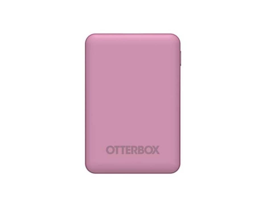 Front. OtterBox - OtterBox Portable Charging Kit with Portable Power Bank 3-1 Cable Charges Pink - Pink.