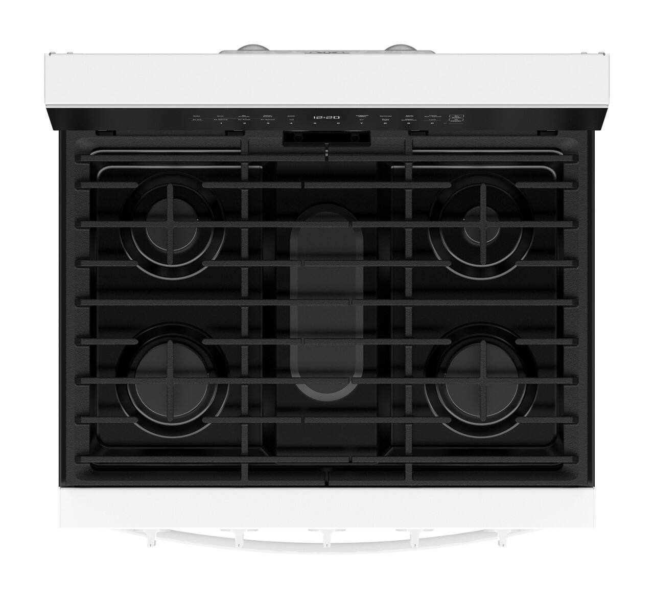 Alt View 4. Whirlpool - 5.0 Cu. Ft. Smart Freestanding Gas Range with Air Cooking Technology, No Preheat Air Fry and Steam/Self Clean - White.