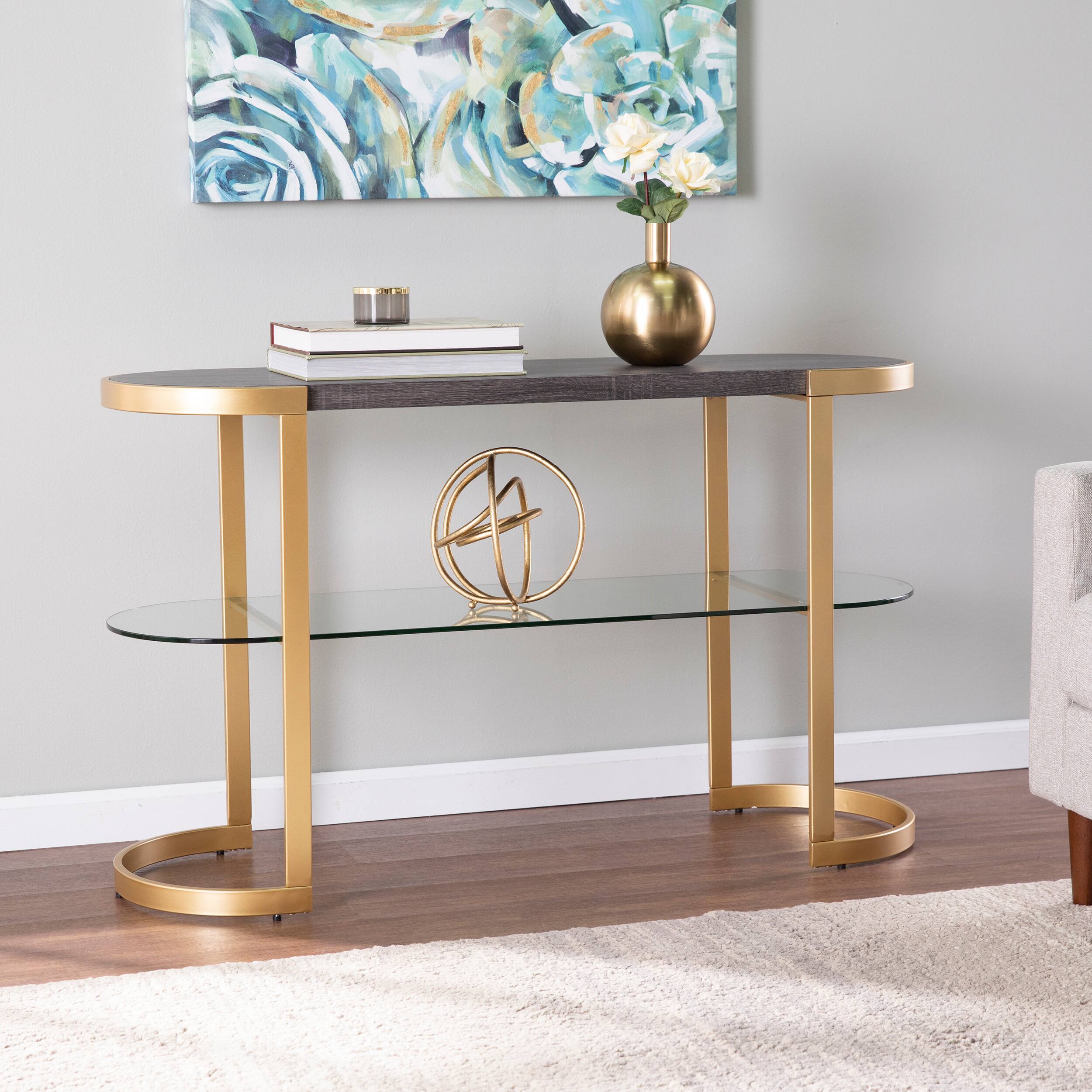 Front. TinyHomie - Otsento Console Table - Ebony.