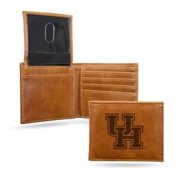 Rico Industries - Houston Cougars Brown Bilfold Wallet with clear ID display - Multi