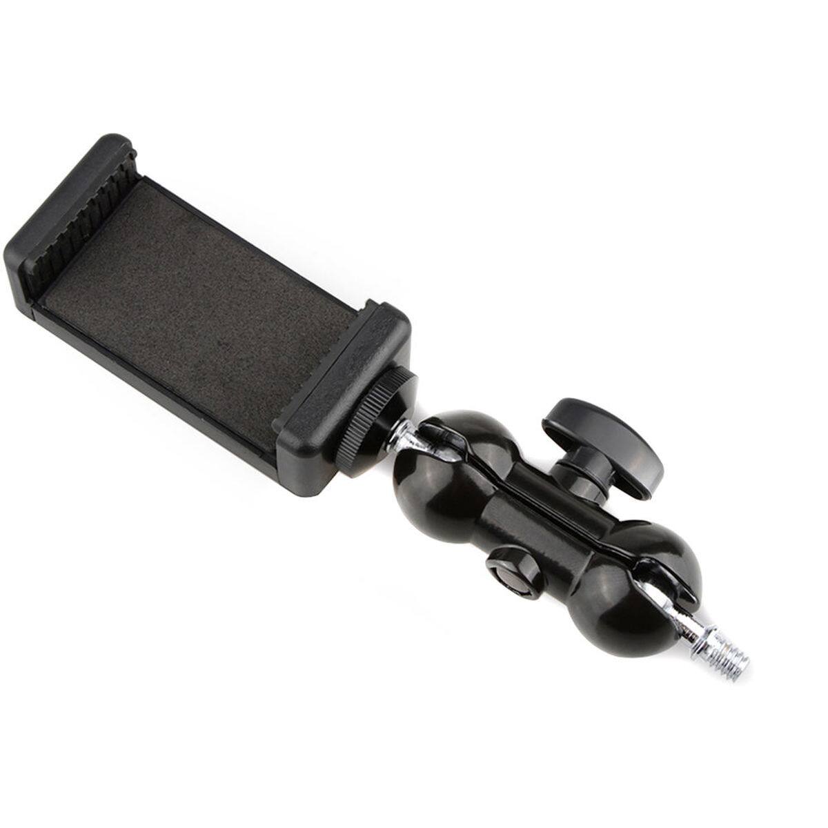 Front. CAMVATE - CAMVATE 360 Degree Swivel Ball Head Mount  Phonetrap Holder, Black.