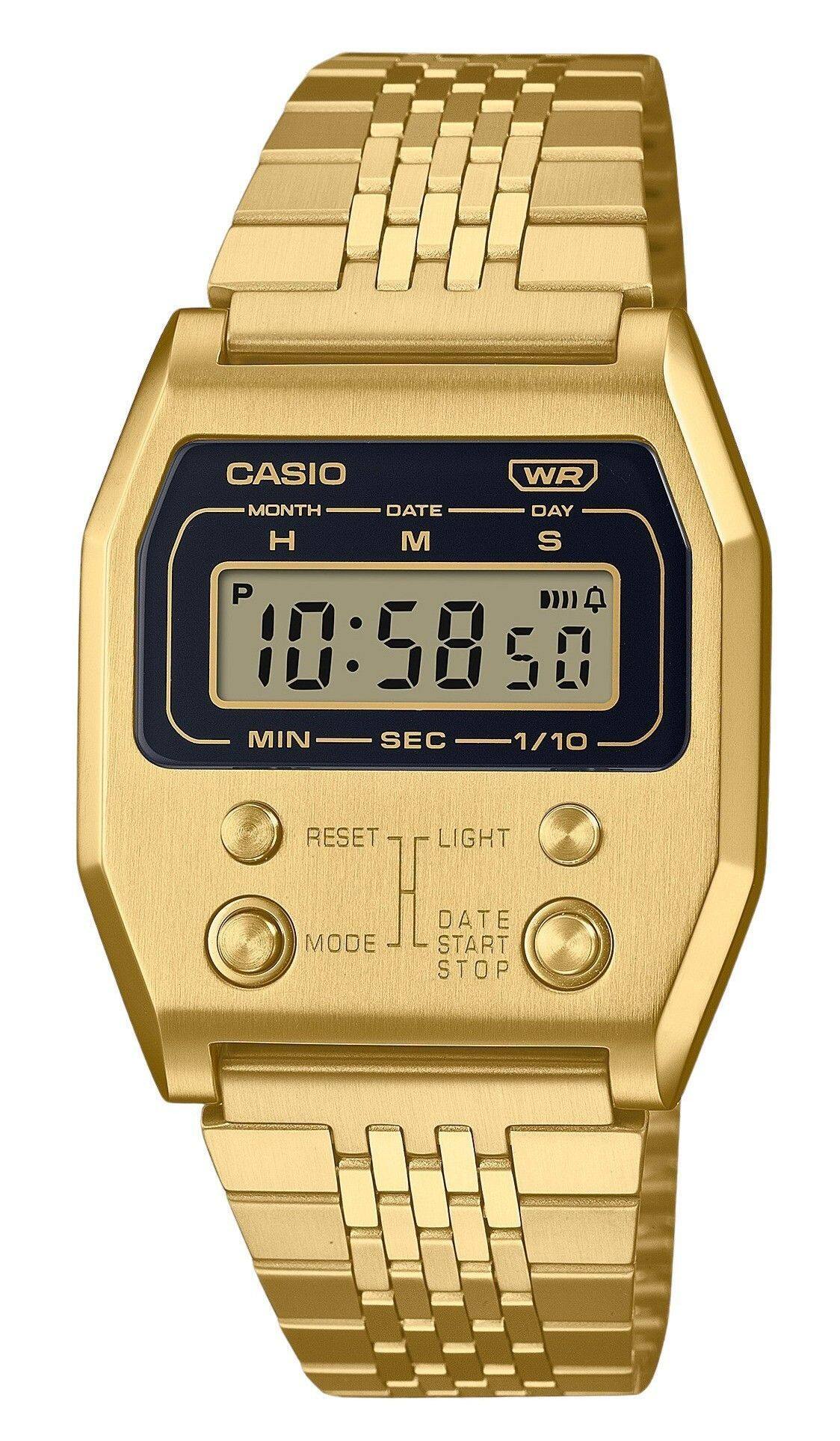 CASIO WR  
MONTH DATE DAY  
H M S  
P 10:58 50  
MIN SEC 1/10  
RESET LIGHT  
MODE DATE START STOP