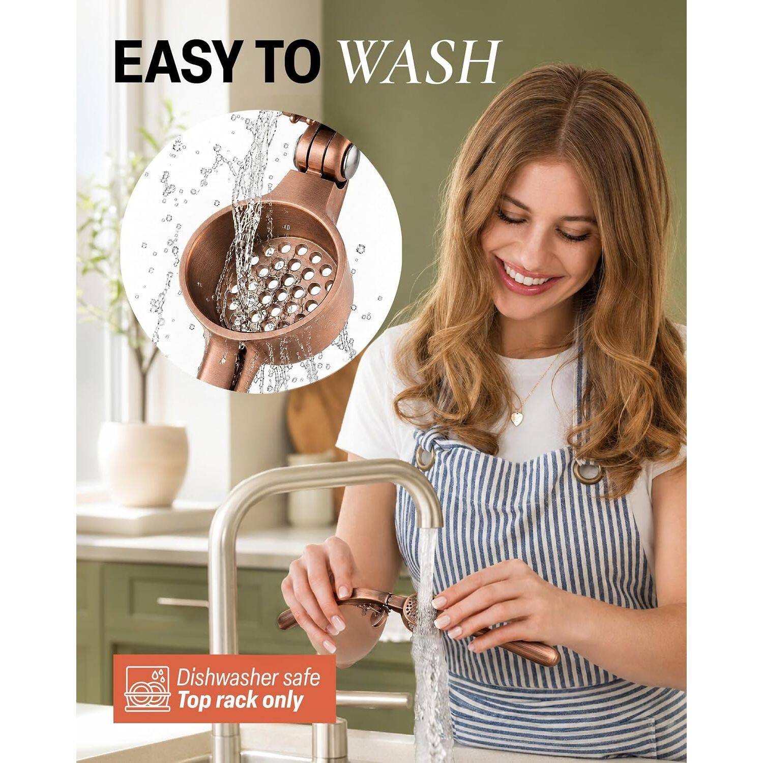 EASY TO WASH

Dishwasher safe
Top rack only