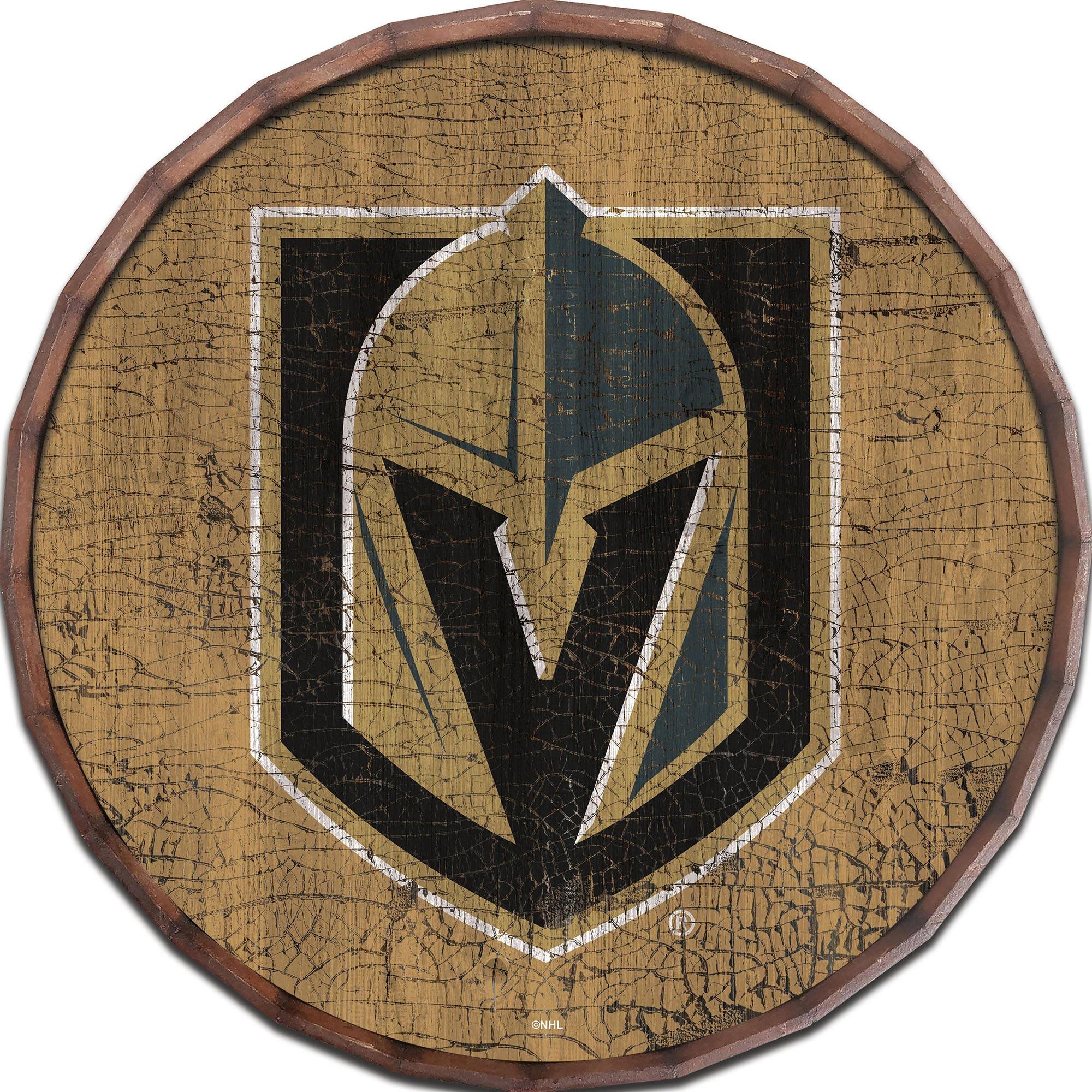 Vegas Golden Knights 24" Cracked Color Barrel Top Sign