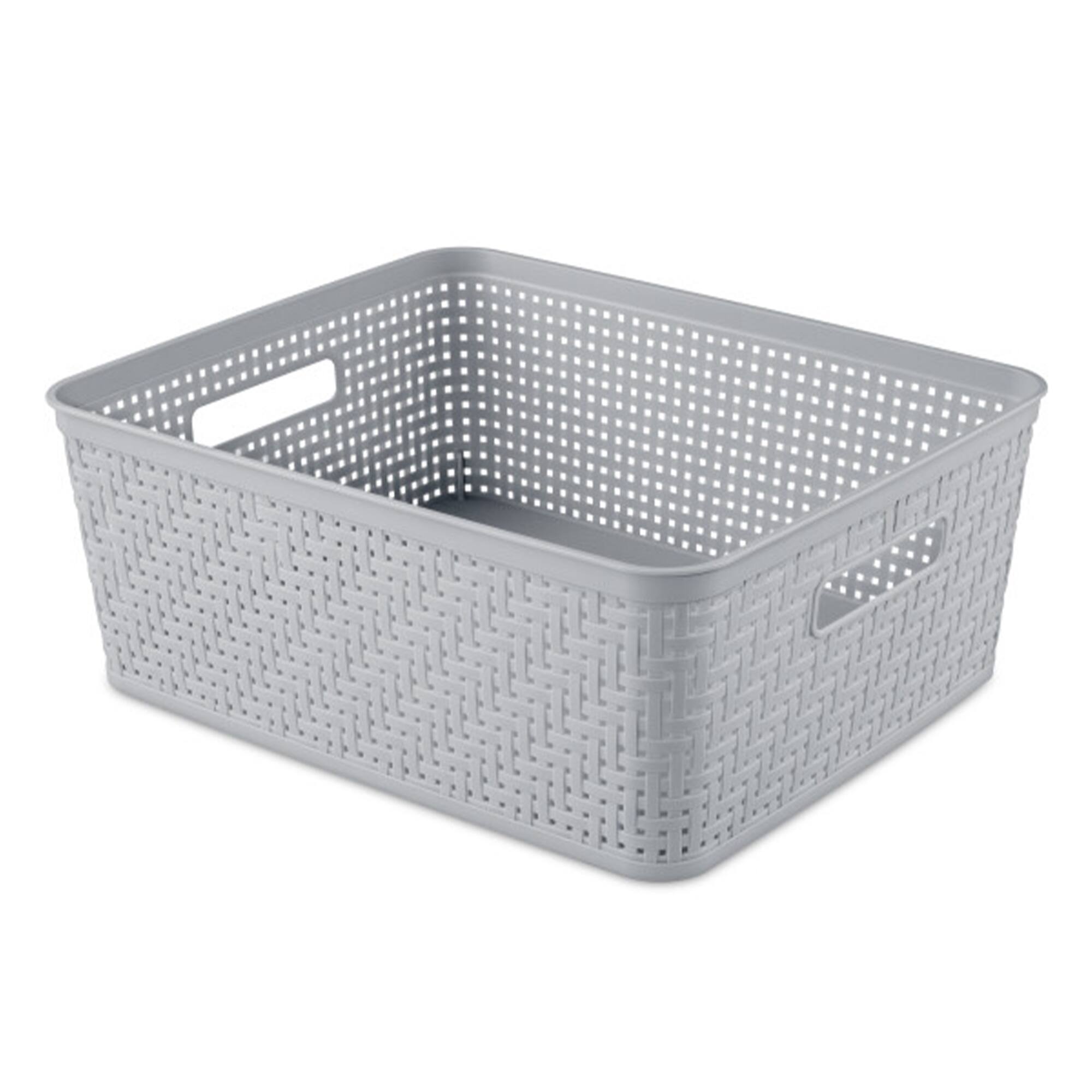 Alt View 4. Sterilite - Sterilite 14'' x 11.5'' x 5'' Woven Rectangular Short Basket Organizer (24 Pack) - Short Basket.