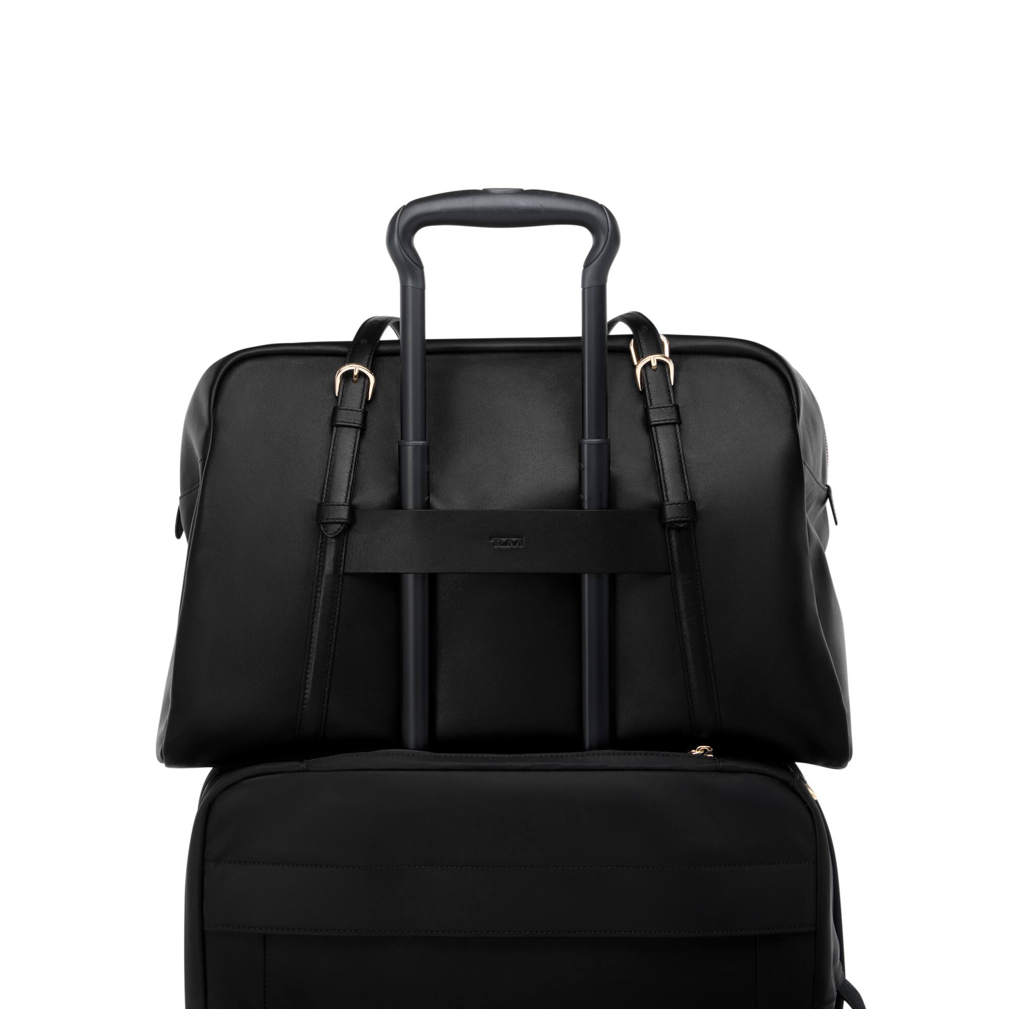 Back. TUMI - Voyageur Leather Weekender - Black/Light Gold.