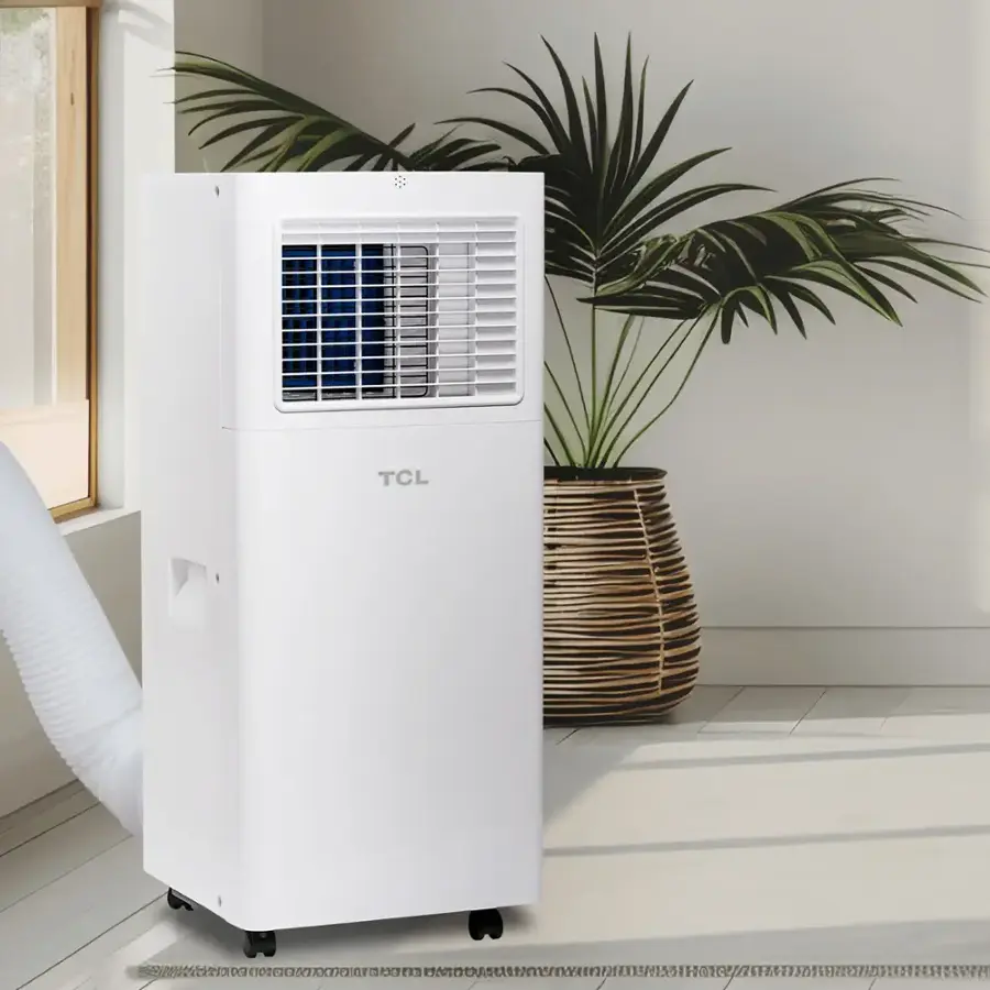 Alt View 13. TCL - 150 Sq. Ft. 5,000 BTU SACC (8,100 BTU ASHRAE) Smart Portable Air Conditioner - white.