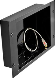 Peerless-AV - Recessed Cable Management and Power Storage Accessory Box - Gloss Black - Angle_Zoom