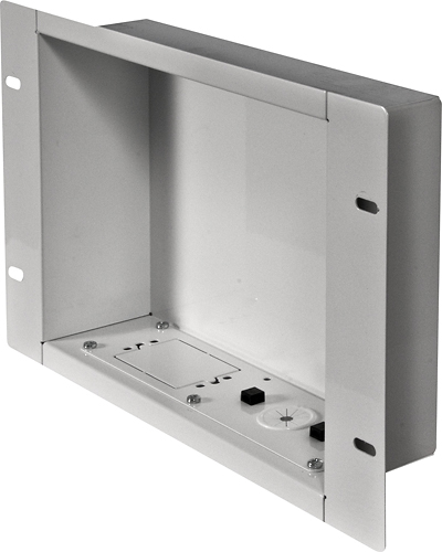 Angle View: Peerless-AV - In-Wall Accessory Box for Recessed Cable Management and Power Storage - White